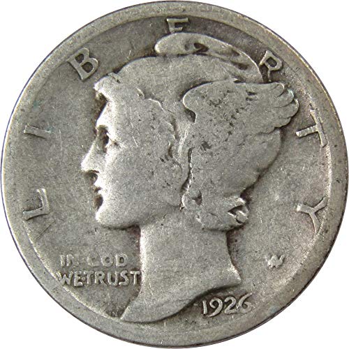 Са подбрани монета на САЩ, деноминирани 90% Ртутный десятицентовик 1926 година от сребро 10 карата