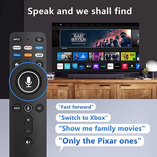 Подмяна на гласове за Vizio-Smart-TV-Remote，XRT260 за Vizio TV V-Series/M-Series/P-Series， с бутони Netflix/Disney/Prime