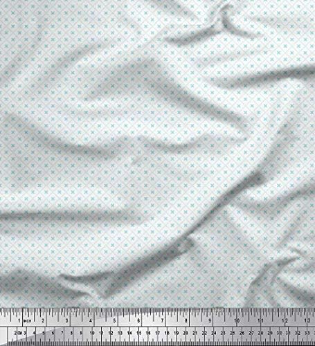 Плат от futon джърси Soimoi, кърпа с принтом в клетката, ширина 58 см
