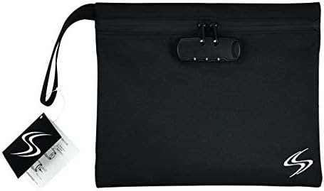 Чанта Smart Stash Премиум-клас с Вградена Кодова брава, Вътрешни Сетчатыми джобове и дръжка за носене (11x9 инча)