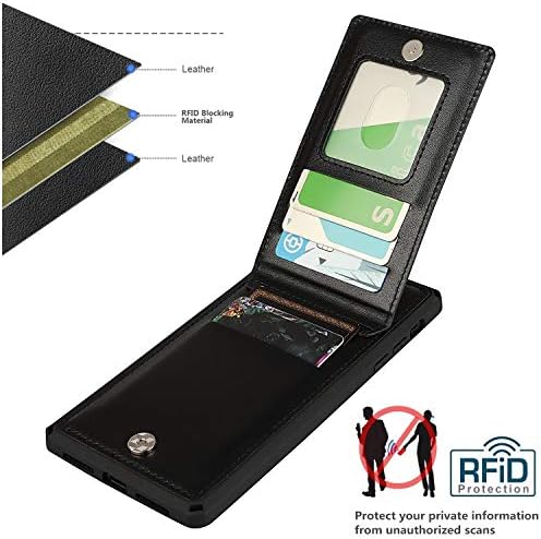 iCoverCase за iPhone Xs Max Чанта-портфейл със собственик на кредитната карта, [RFID Заключване] Висококачествена