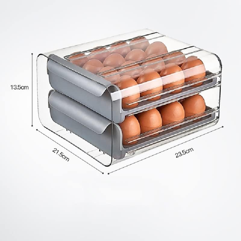 MBBJM Пластмасова стойка за хладилник, штабелируемые кухненски прибори, съд за съхранение на пресни плодове (Цвят: