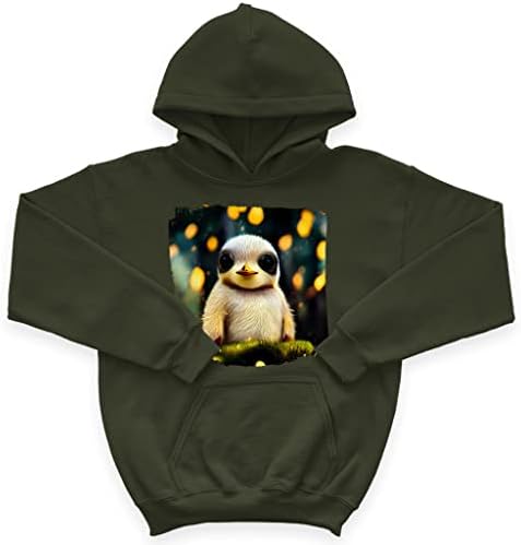 Детска hoody от порести руно с принтом пингвин - Hoody с качулка Forest Kids - Тема hoody с качулка за деца