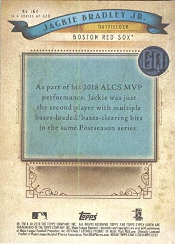 2019 Бейзболна картичка Topps Gypsy Queen 160 Джаки Брадли - младши Бостън Ред Сокс МЕЙДЖЪР лийг бейзбол