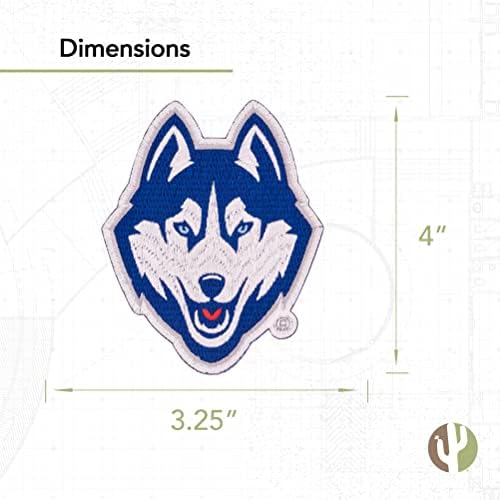 Нашивка на Университета на Кънектикът, бродирани ленти UConn Huskies, Апликация, пришитая или выглаженная