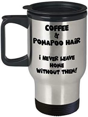Чаша за пътуване Pomapoo - Забавна и хубава Чаша за чай и кафе Е идеален за пътуване и подаръци