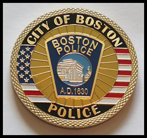 Раскрашенная Художествена Монета с Разговори на Департамента на полицията на Бостън