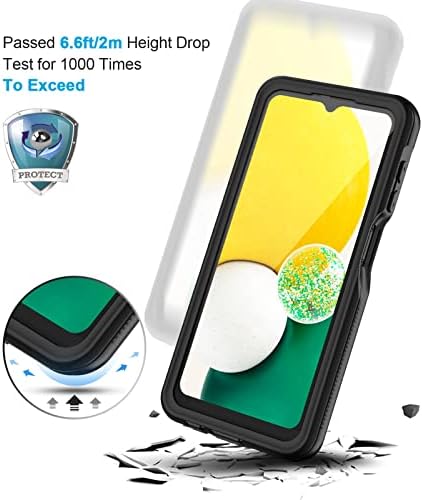 Калъф Lanhiem Samsung Galaxy A13 5G, прахоустойчив, Водоустойчив калъф IP68 с вградено защитно фолио за екрана,