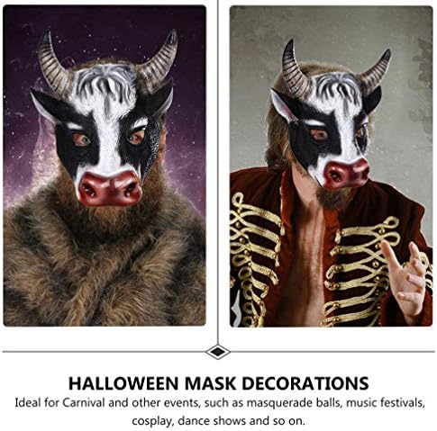 AB BOOFAN Ox Head Mask 3D Карнавальная Маска на Животното Реалистичен Костюм на Ужасите Вечерни Шапки Животни