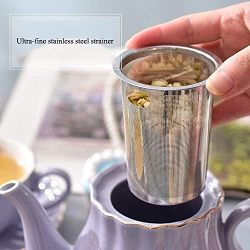 РАЗЗУМ Китайски Чай Гунфу Английски Керамични Следобеден Чай Домакински Прост Лилаво Набор от Кафе Чаши 13 Бр. Комплект