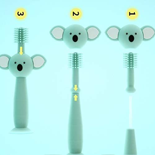 NUOBESTY Комплект За Почистване на никнене на млечни Зъби Детска Четка за Зъби Силиконова Чаша за Четка За зъби Замяна Глава