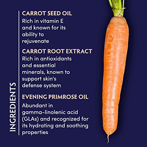 Успокояващо масло за лице от моркови семена Naturopathica - Нощен серум за лице, Ултра-успокояващ и хидратиращ, предпазва от