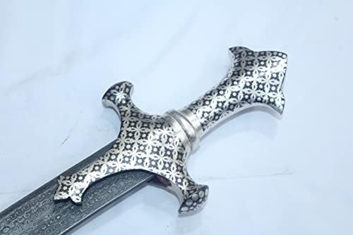 PH Художествен Кама, Нож От Сребърна Тел Бидари на Работа Нож от Дамасской Стомана червено кадифе сабя B684
