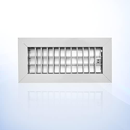 [Отвор за въздуховод 10 x 4] Вентилационна на кутията. Алуминиева боковина или таванна решетка ОВК с регулируема
