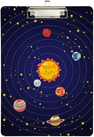 Планетите в Слънчевата система Пластмасов Буфер 9 x 12,5Акрил Клипборды с Низкопрофильным Клип Размера на буквите A4 Тежкотоварни