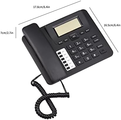 Стационарни телефони XIXIAN за дома, Черен Опънат Телефон, Настолен Стационарен телефон, телефон DTMF/FSK,