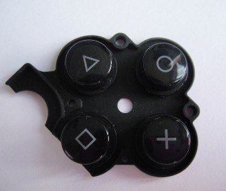 Gametown® Подмяна на десния бутон За PSP 3000, 3001 Черен