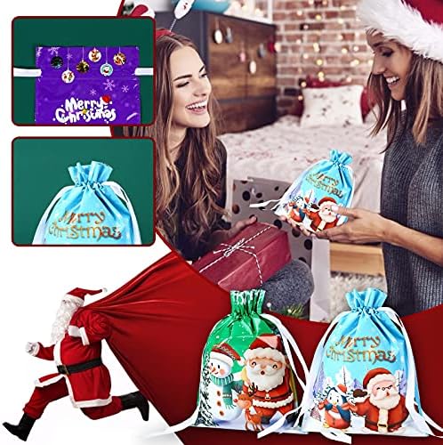 SOOTOP Коледни подаръчни пакети на съвсем малък, Коледен пакет за бонбони, торбички за опаковане на подаръци под формата