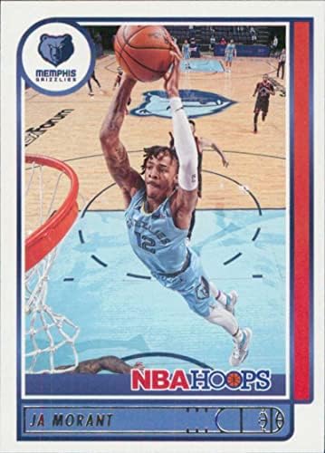 2021-22 Панини NBA Hoops 132 Джа Морант Мемфис Гриззлиз Официалната баскетболна карта НБА в състояние (NM