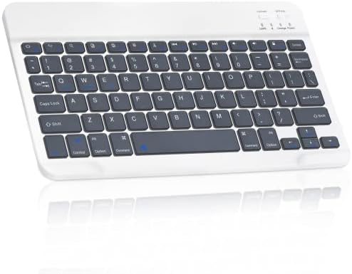 Ультратонкая акумулаторна клавиатура Bluetooth за Insignia NS-24F202NA22 и всички iPad, iPhone, Android таблети, смартфони
