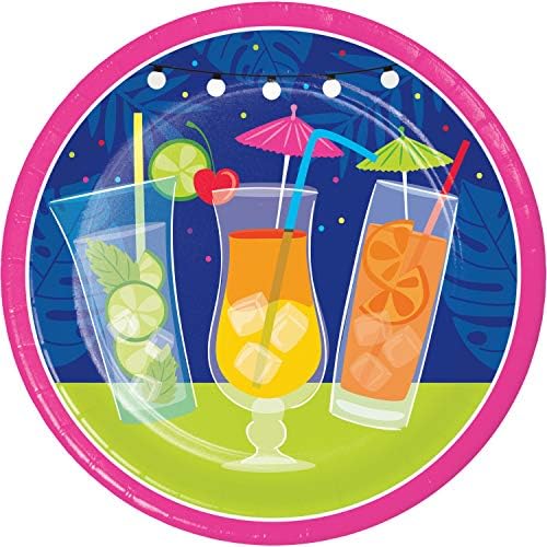 Творческа Трансформация на Хартиени Чинии с Фенерчета за летните напитки, 9 инча, многоцветни