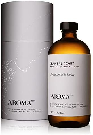 Набор от Аромини БТ и Santal Night | Дифузор с технологията на пръскане AroMini БТ за ароматерапия | Ароматно масло Santal Night 120 МЛ - AromaTech