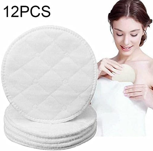 npkgvia 12шт Органични Миещи се уплътнения за гърдите Памук за Многократна употреба За кърменето е Най-Продаваният продукт (Бял, един размер)