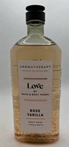 Средство за измиване и пяна за тяло Bath & Body Works Aromatherapy Vanilla Rose, 10 течни унции (Розово-Ванилия)