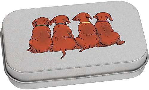 Метална Лидице кутия за канцеларски материали Azeeda Линия на кученцата на панти /Кутия за съхранение (TT00197437)