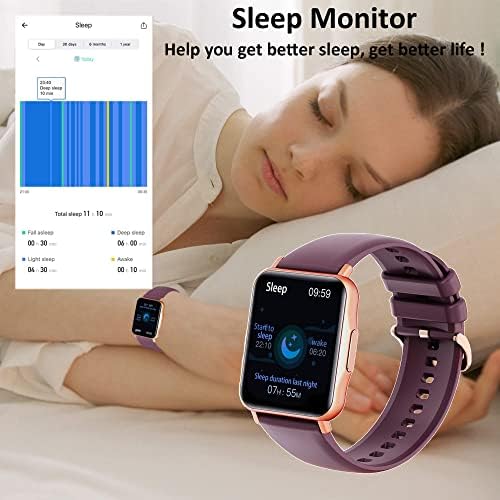 Умен часовник Hongmed 1,69 (43 мм) сензор за температура, Кръвното налягане и кислород за телефони, които са съвместими с Android