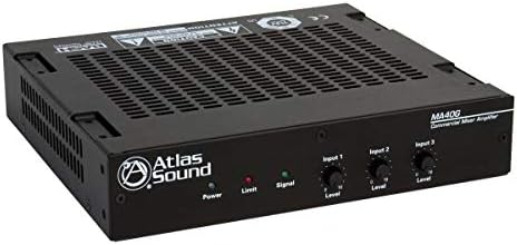 Global смесване конзоли Усилвател Atlas Sound MA40G 3-Канален 40-Ватов Балансиран вход MicLineTel