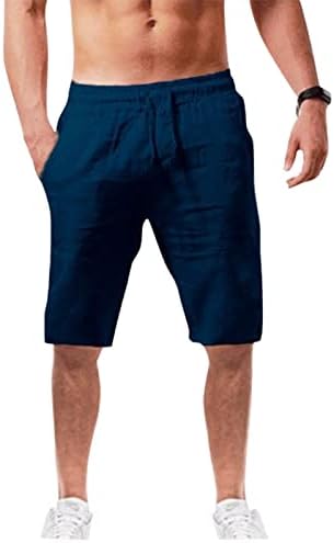 Мъжки къси панталони MIASHUI от Ликра, Мъжки и Летни Памучни Модерни Ежедневни Панталони, обикновен Мъжки Панталони, Големи