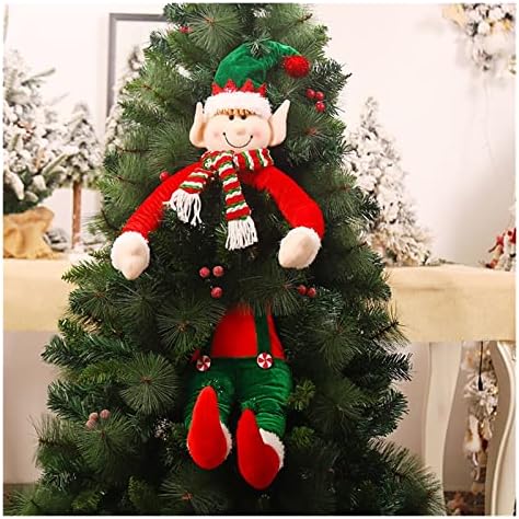 PIFUDE Дядо Коледа е Голяма Коледна елха Дядо Коледа е Коледен Снежен човек Прегръдки Елха Куклено Украса Празнична Атмосфера За парти Декор Доставка Сладък Висулка (