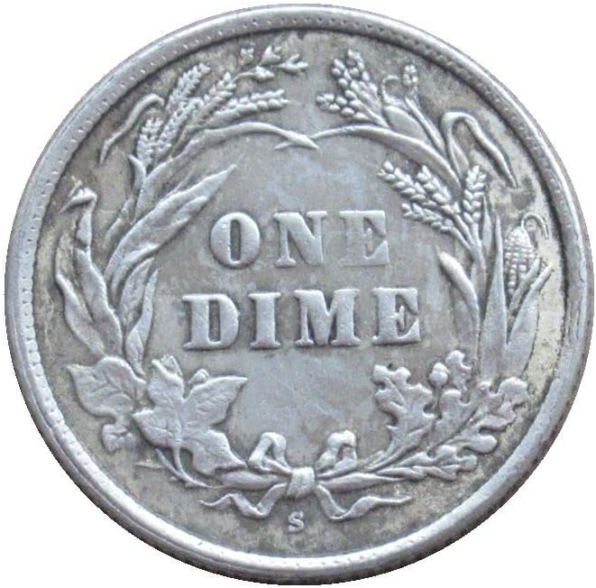Възпоменателна Монета Американски Фризьор 10 Цента 1892 г. с Посребрена Репродукцией