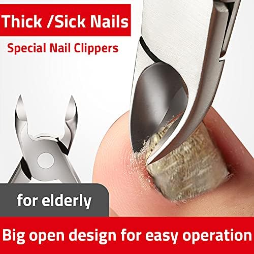 Нокторезачки QSEEL от неръждаема стомана за по-възрастните хора, притежателите на по-Дебели нокти или болни нокти,