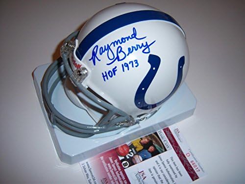Реймънд Berry Colts, Мини-каска с автограф hof T/b Jsa / coa - Мини-каски NFL с автограф