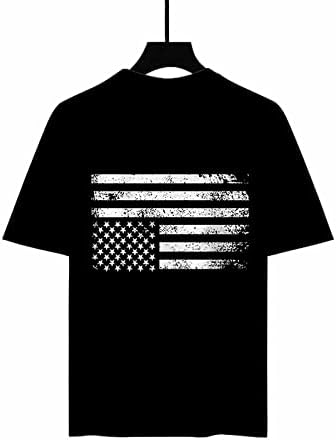 Тениска с Американския Флаг, Върховете на 4 юли, Дамски Ежедневни Ризи С Къс ръкав и Кръгло деколте, Патриотическая Тениска,