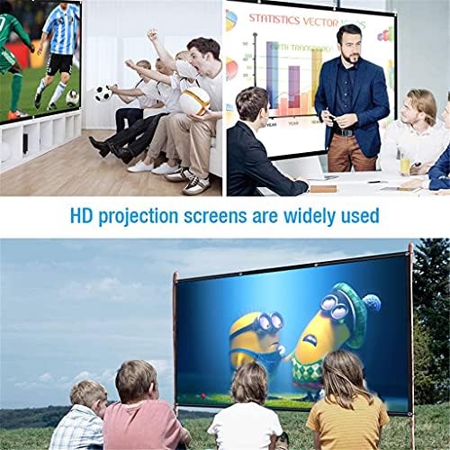 ZGJHFF 150 Сантиметра Плат За Проектиране на Екрана Сгъваем Срещу Гънки Прожекционен Екран Киноэкран за Домашно Кино