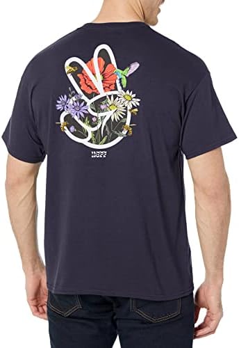 Мъжки t-shirt НЕФ с флорални принтом Elevated Peace