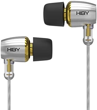 Мониторные ушите HiBy Beans Hi-Fi, кабелна, без микрофон, слушалки Hi-Res Audio IEM с CNT-диафрагми, динамичен драйвер 10 мм, конектор 3.5 мм, сменяем кабел 0,78 мм с 2 контакти.