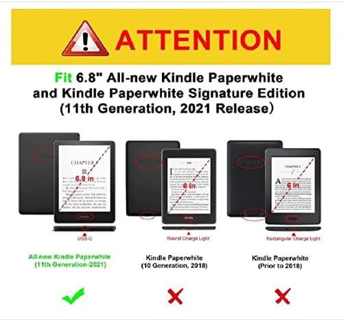 Калъф за Kindle 2014 на 7-то поколение - Лесен умен защитен калъф с модерен принтом за модели Wp63Gw - Автоматично