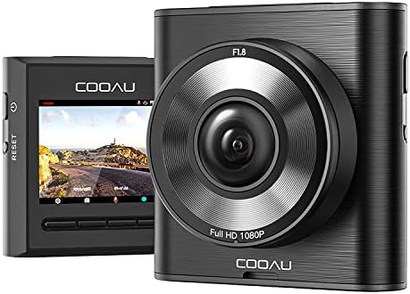 COOAU Mini Dash Камера, видео Рекордер за автомобили 1920x1080P FHD, Предна видеорекордер с 2 IPS екран, Автомобили Видеорегистраторная