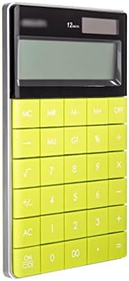 Портативен Ръчен калкулатор WAxd, Двойна мощност в Слънчева батерия, 12-цифрен Електронен калкулатор с Пластмасов бутон, LCD