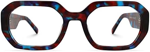 VOOGLAM Модерни Правоъгълни, Квадратни Пластмасови Очила от смола със защита от синия цвят, Електронни Очила За