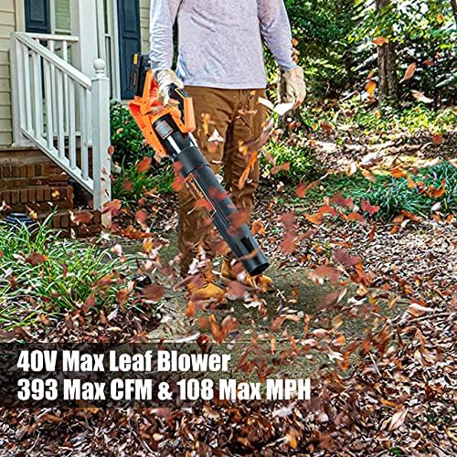 LawnMaster CLBL4016A Безжична вентилатор за листа 40 На Макс с 2,0 Ah, работеща на батерии, лесна вентилатор за грижа за косене