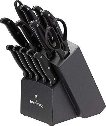 Комплект кухненски прибори Knive & KniveS от Черно Дърво с Фиксиран Набор от Кухненски ножове и ножици 0216