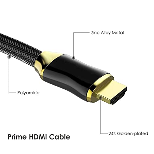 HGVVNM 4K 120Hz HDMI Кабел V2.0 Аудио Видео кабел HDMI-HDMI Кабел ТВ Скоростна 8K Ивица на Скоростната смяна на Цвят: черен,