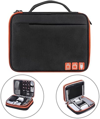 N/A Водоустойчив 2-Слойная Чанта за съхранение и USB-кабел, Електронен Органайзер, Калъф за цифров Приспособление, Пътна