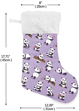 Коледни Чорапи ALAZA, Панда, Черни, Бели, Класически Персонализирани Големи Чорапи, Бижута за Семейни Тържества,