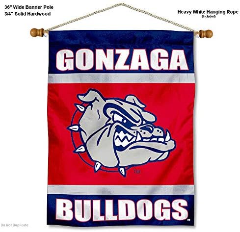 Флаг Дома Университет Gonzaga и Комплект Дървени Шест за Банери
